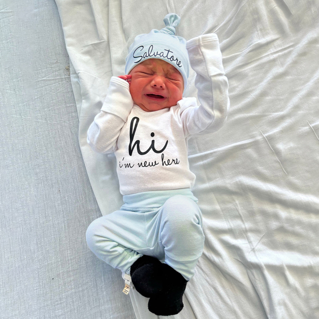 Personalized Baby Coming Home Outfit Set | CWBaby355