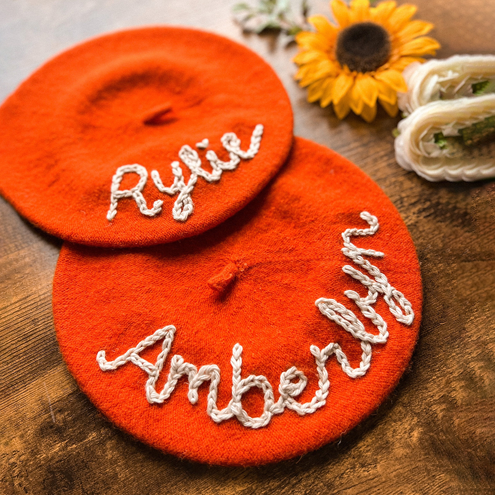 Personalized Hand Embroidery Beret For Kid & Adult | HSKid81