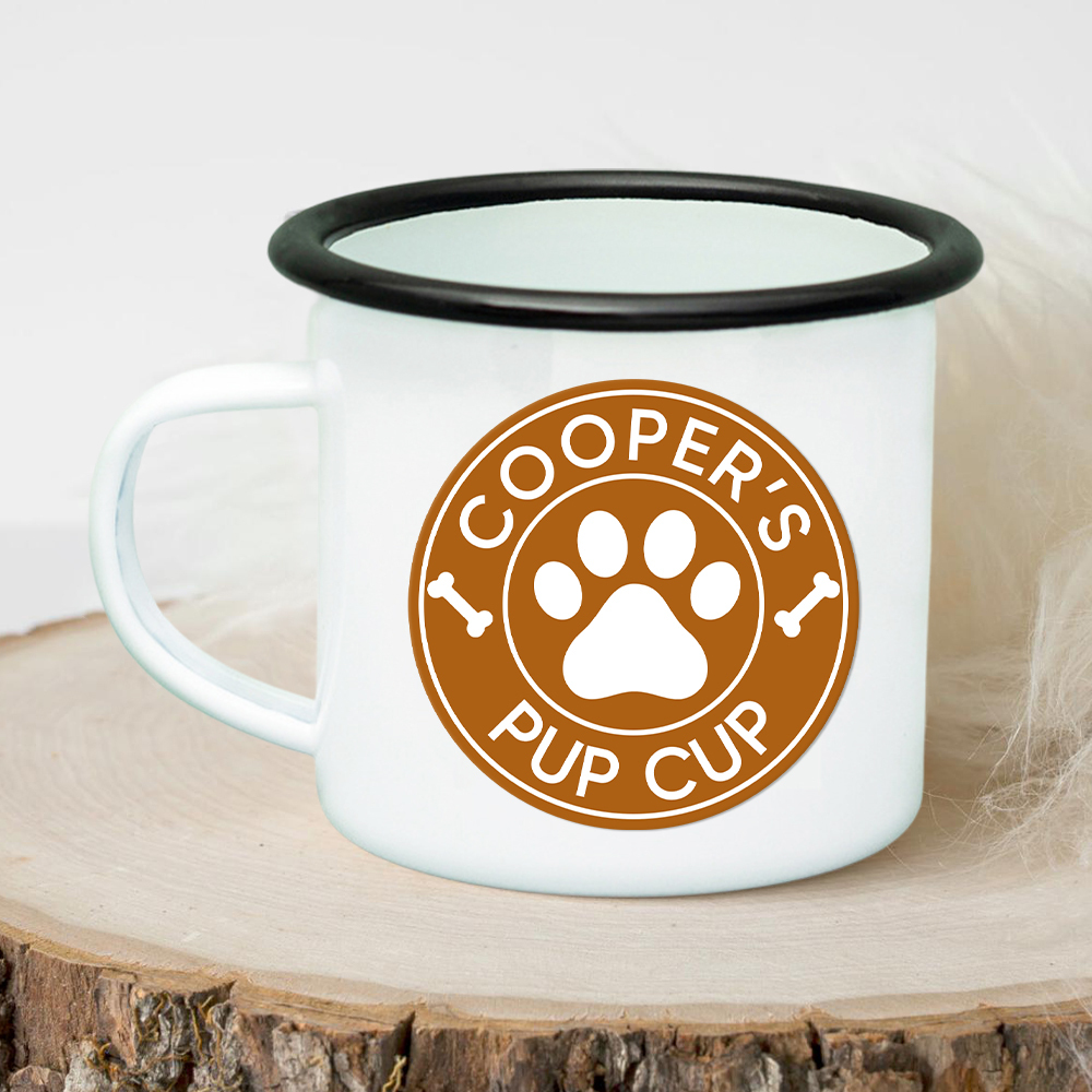 Personalised 12oz Pet Enamel Reusable Pup Cup Mug | BKPet280