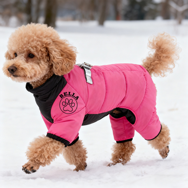 Personalized Pet Winter Warm Windproof Puffer Jacket | BKPet272