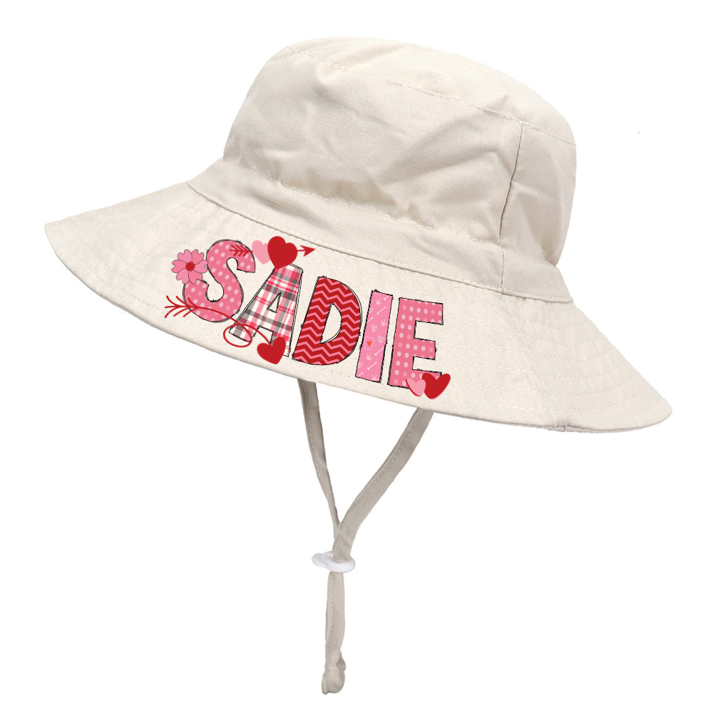 Personalized Valentine's Summer Sun Protection Bucket Hat | ValGift01