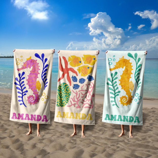 Personalized Lovely Kid Towel for Summer & Beach | CWTowel185