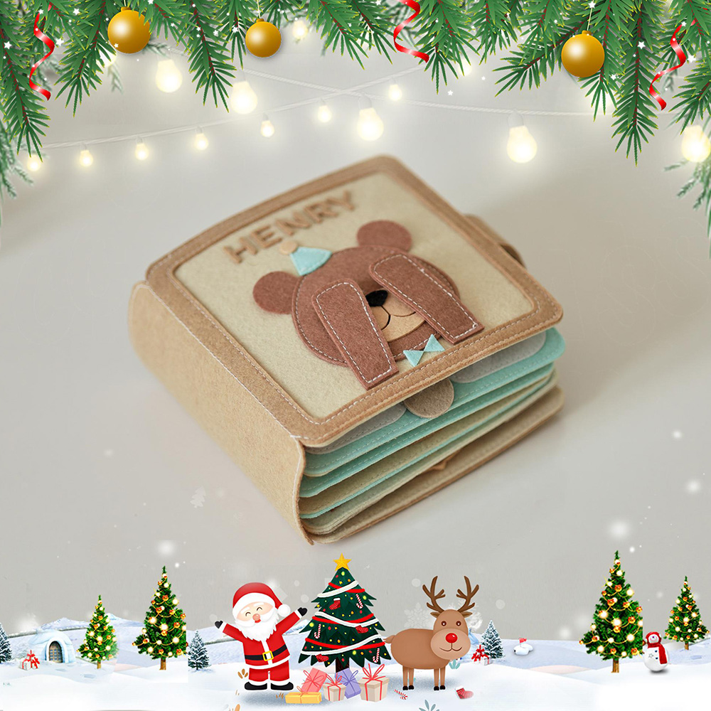 Personalized Baby Handmade Sensory Activities Felt Quiet Book | CWToy168