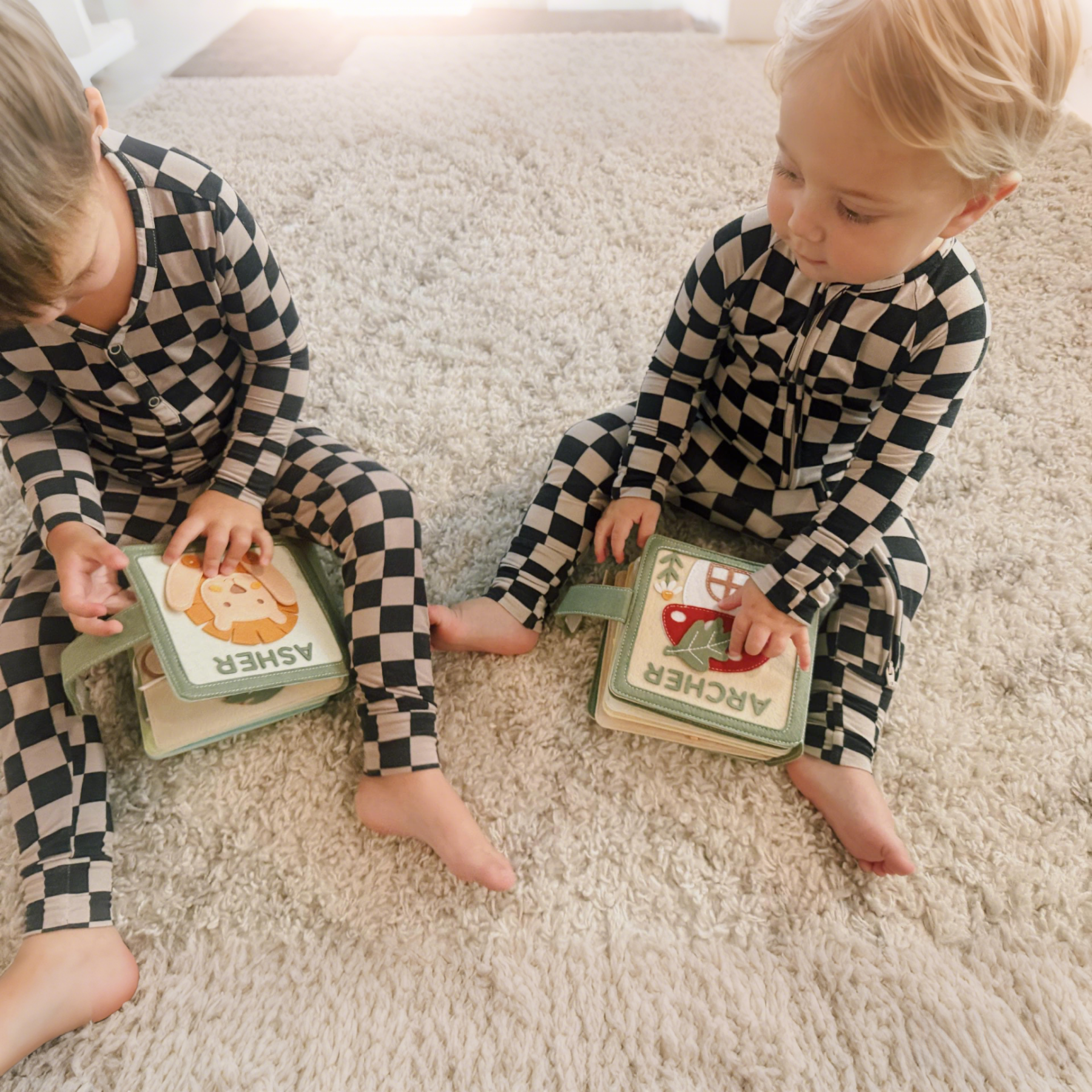 Personalized Baby Handmade Sensory Activities Felt Quiet Book | CWToy168