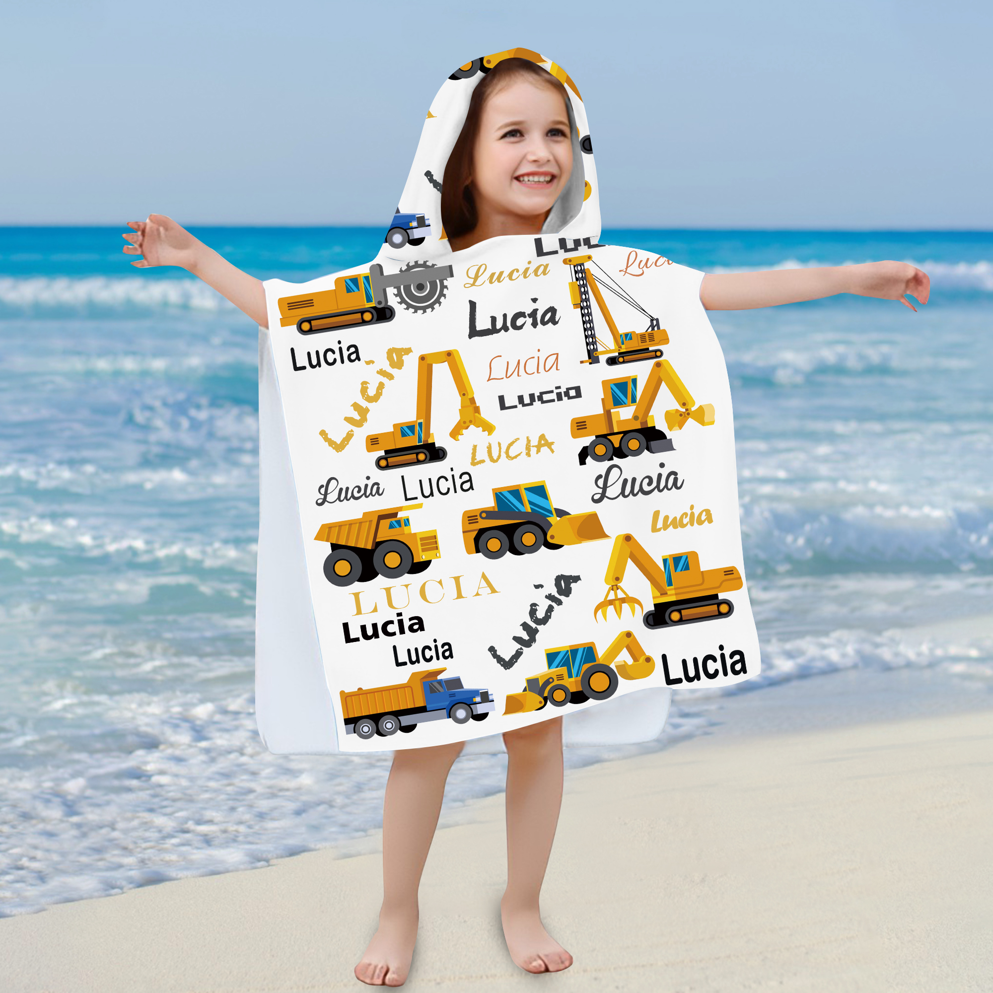 Personalized Hooded Beach Towel for Summer & Beach | CWHTowel08