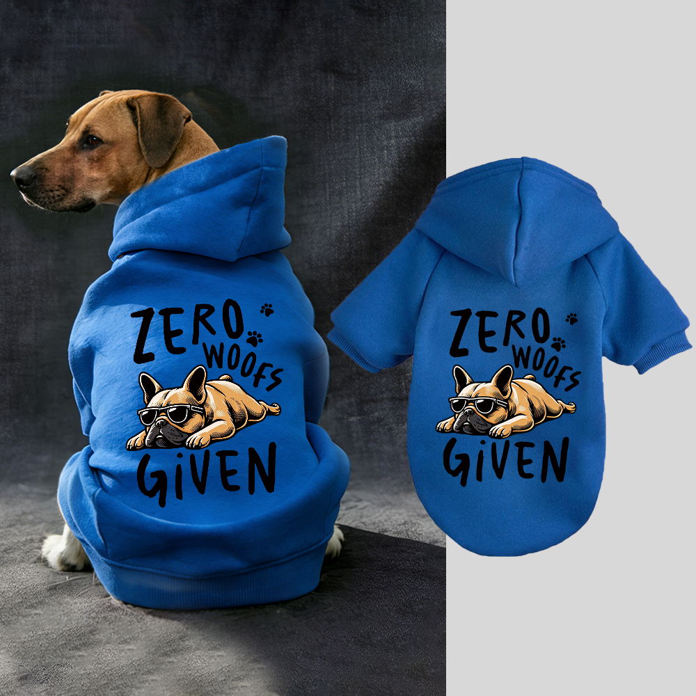 ZERO WOOFS GIVEN Puppy Hoodie | BKPet332