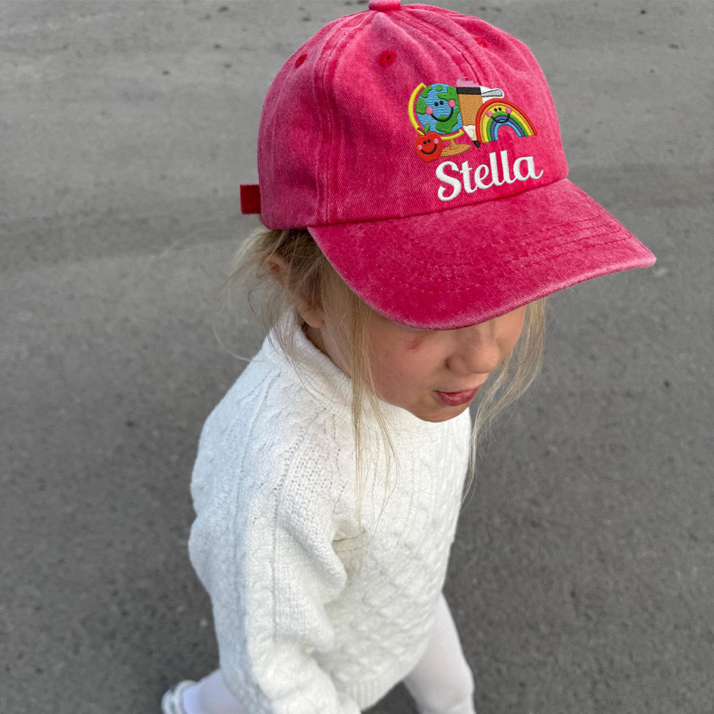 Personalized Embroidery Cute Icon Summer Baseball Hat For Kid | Hskid82