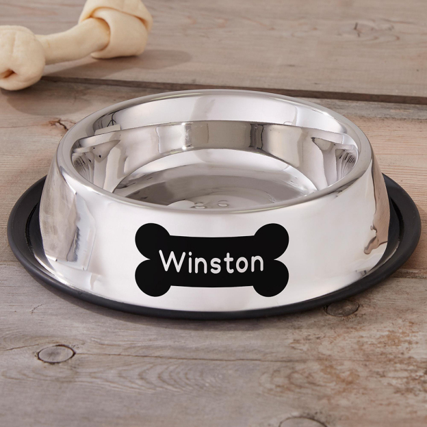 Personalized Pet Icon Stainless Steel Anti-slip Food Bowl | BKPet36701