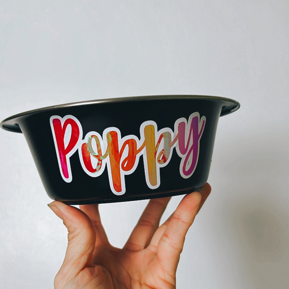 Personalized Pet Stainless Steel Anti-slip Food Bowl | BKPet368