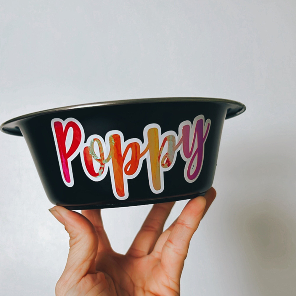 Personalized Pet Stainless Steel Anti-slip Food Bowl | BKPet368