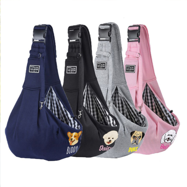 Personalized Pet Portraits Photo Hands Free Sling Carrier | BKPet390