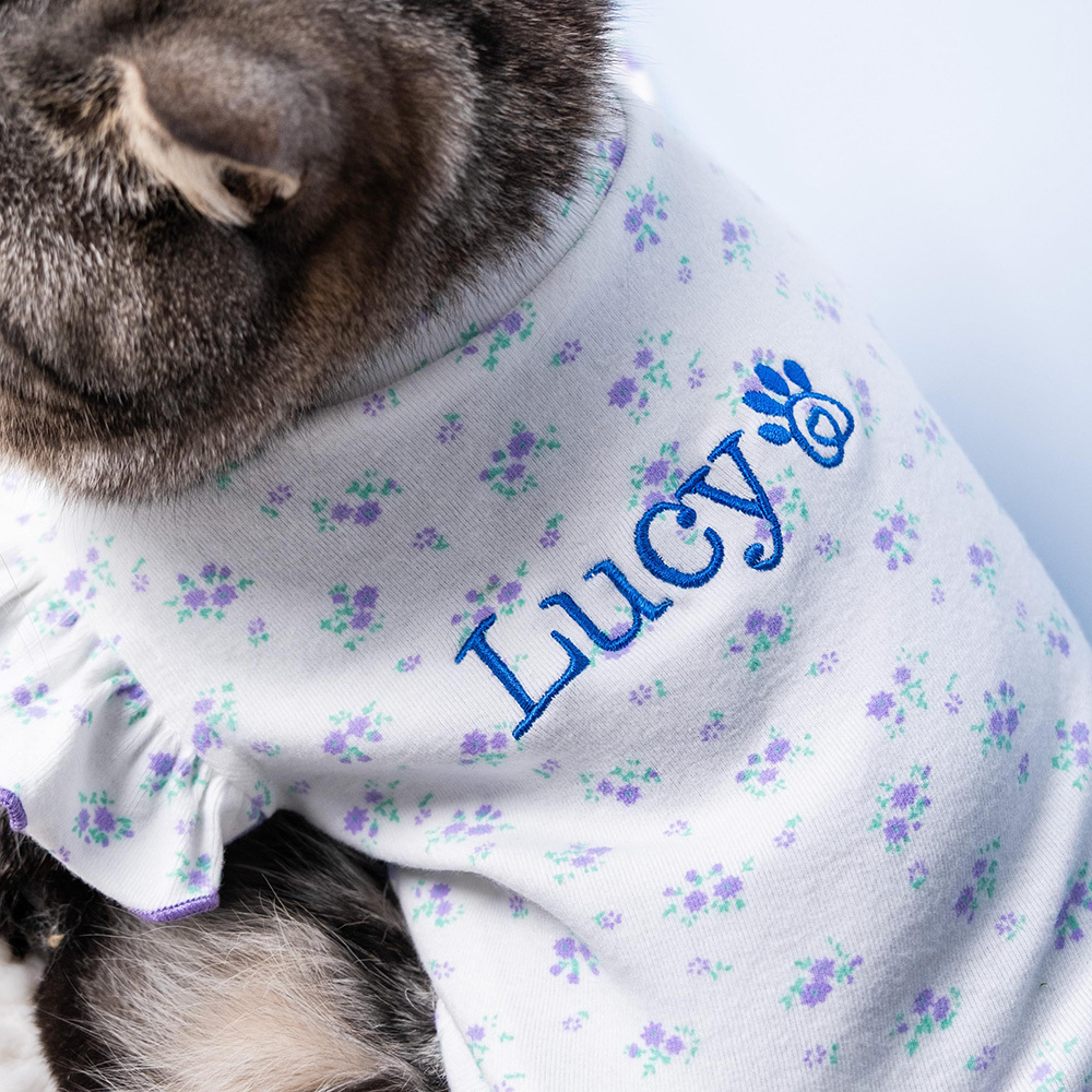 Personalized Embroidery Pet Cozy Cotton Sleepwear Pajamas | BKPet400