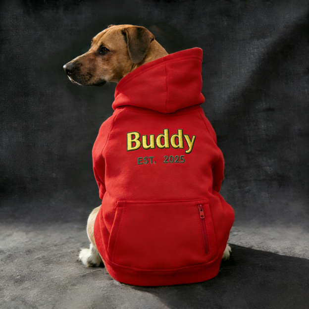 Personalized Embroidered Large Size Puppy Hoodie | BKPet412