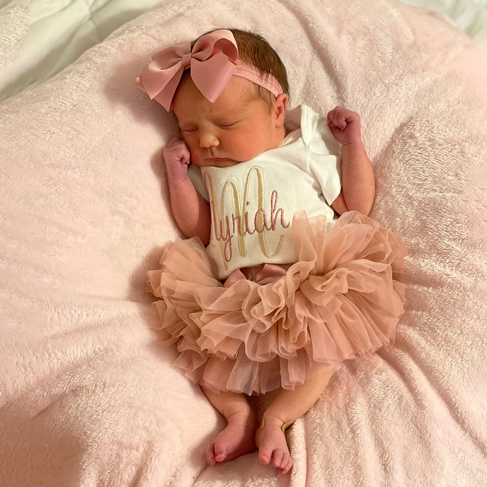 Personalized Embroidered Baby Girl Coming Home Outfit | CWBaby429