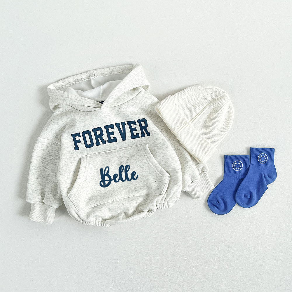 Personalized Baby Casual Sweatshirt Romper | CWBaby430