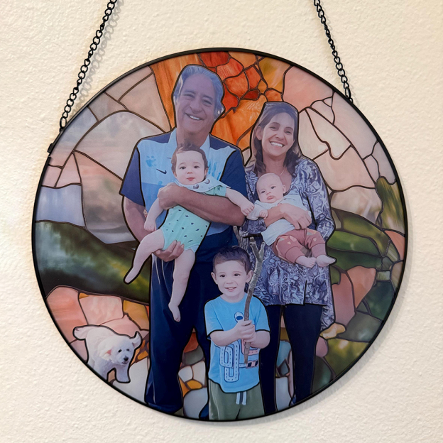 Personalized Family Portrait Window Hanging Ornament | CWGift32