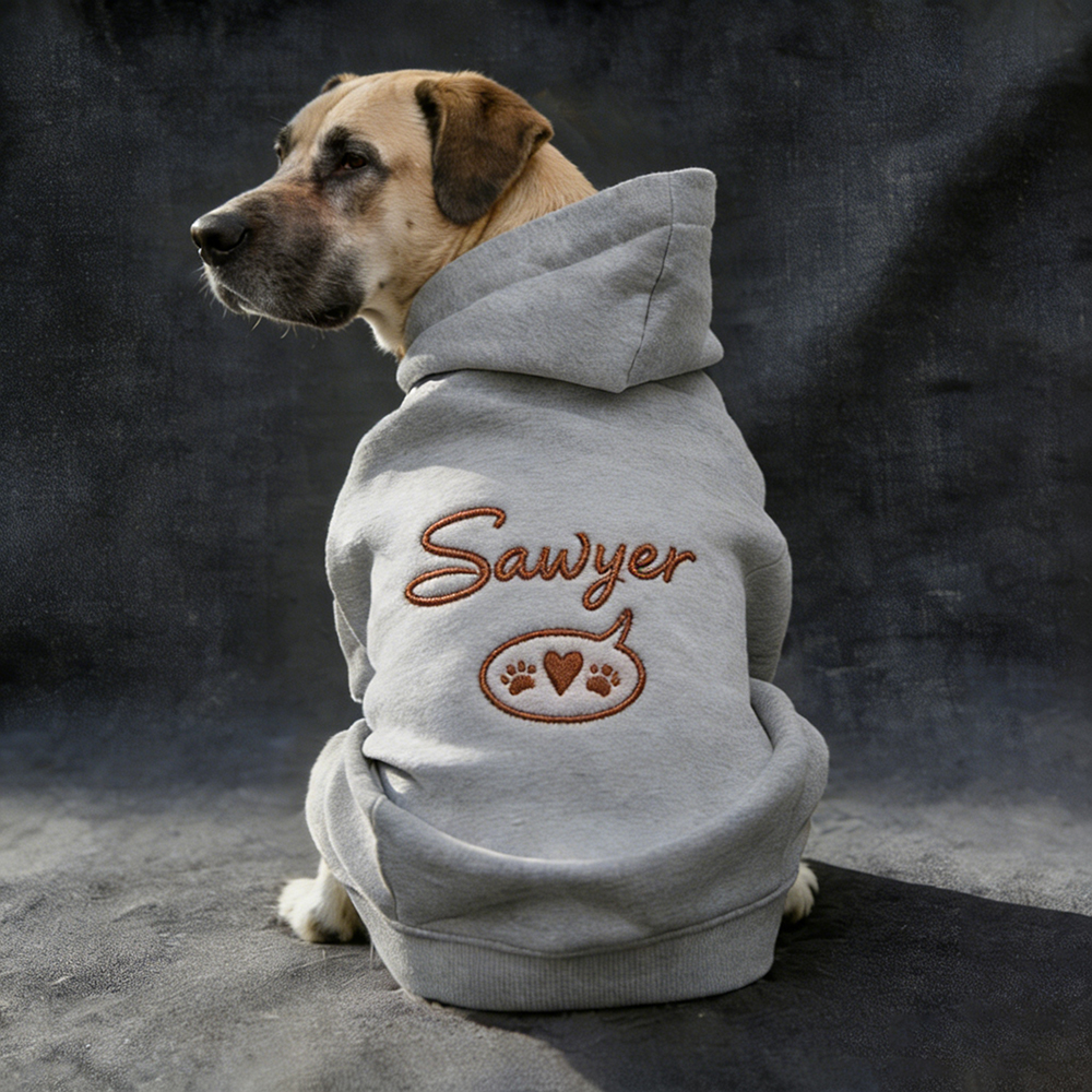 Personalized Embroidered Pet Comfortable Soft Hoodie | BKPet420