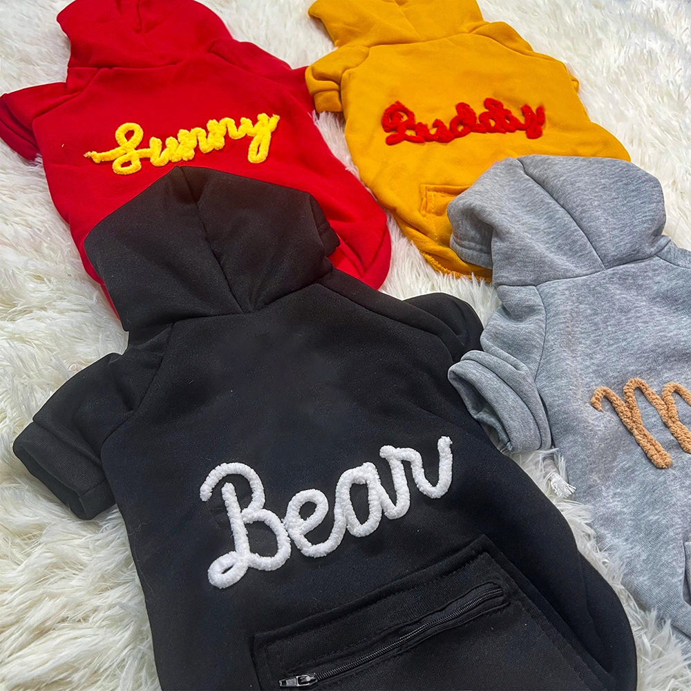 Personalized Warm Large Size Puppy Hoodie for Comfort & Unique | BKPet254