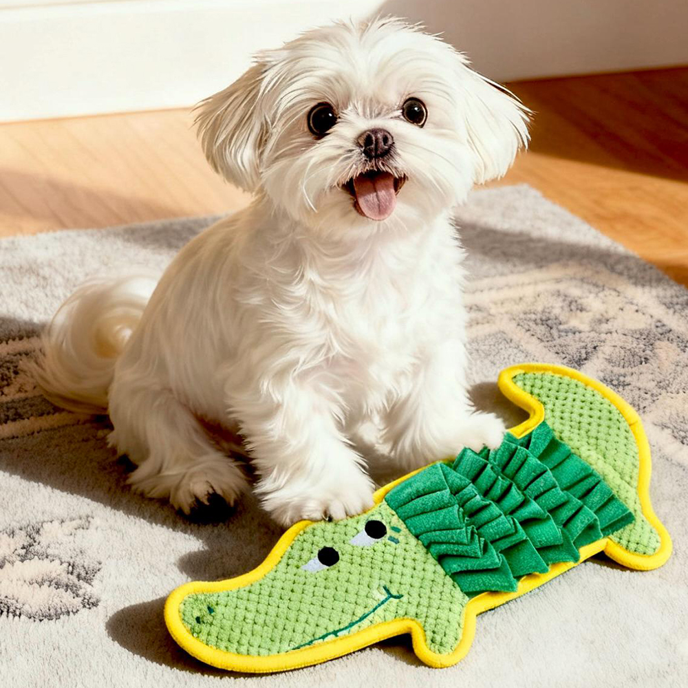 Creative Plush Sound Crocodile Snuffle Pet Toy | BKPet432