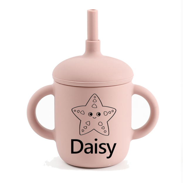 Personalised Baby Food Grade Sippy Silicone Cup | CWBaby443