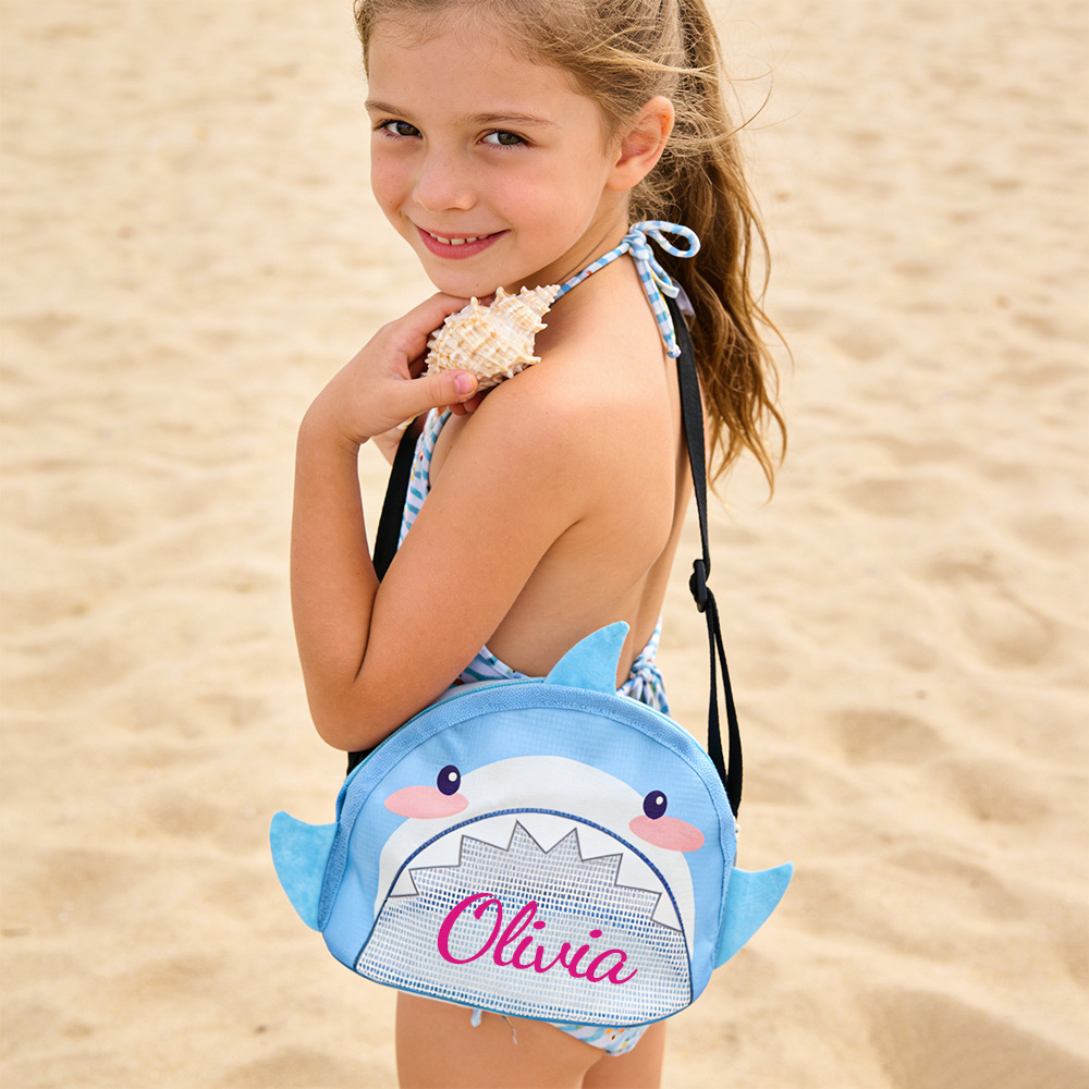Personalized Cute Design Seashell Zipper Mesh Beach Bag | CWBeach223