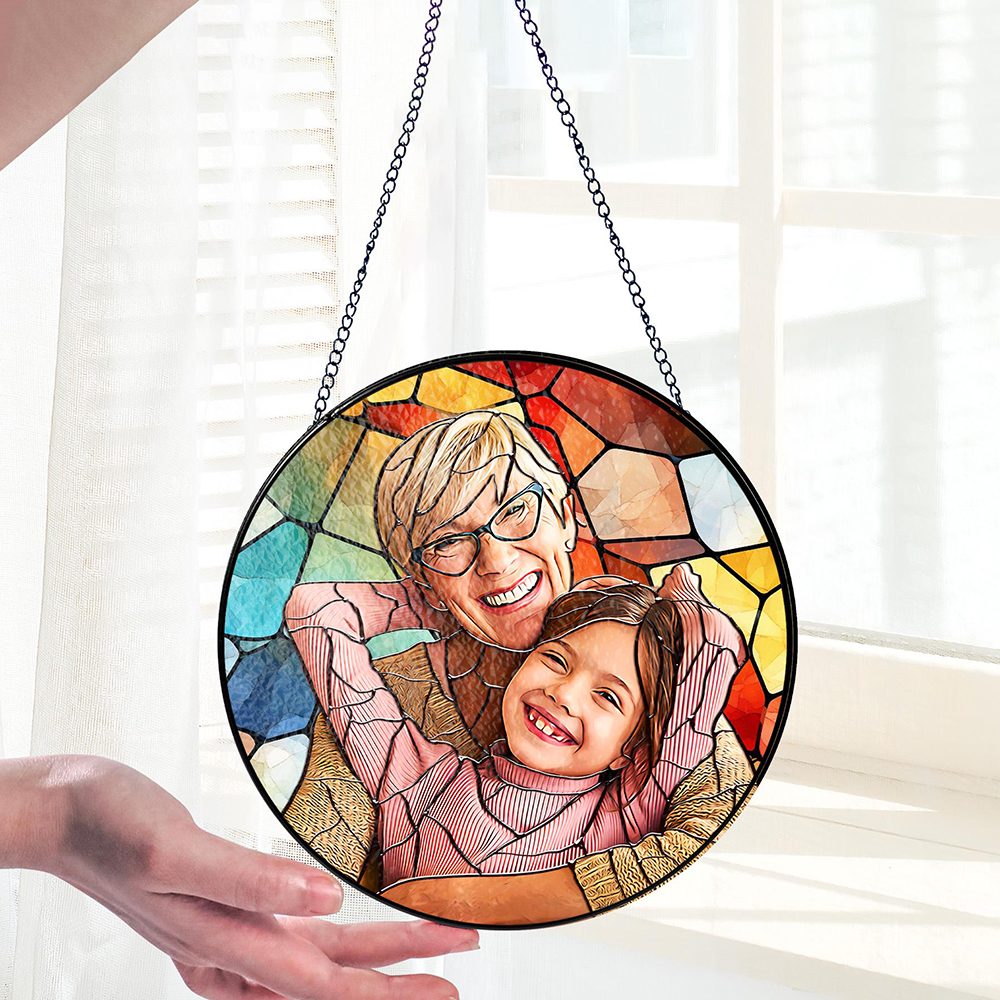 Personalized Mother's DayMemorial Portrait Stained Suncatcher | CWGift42