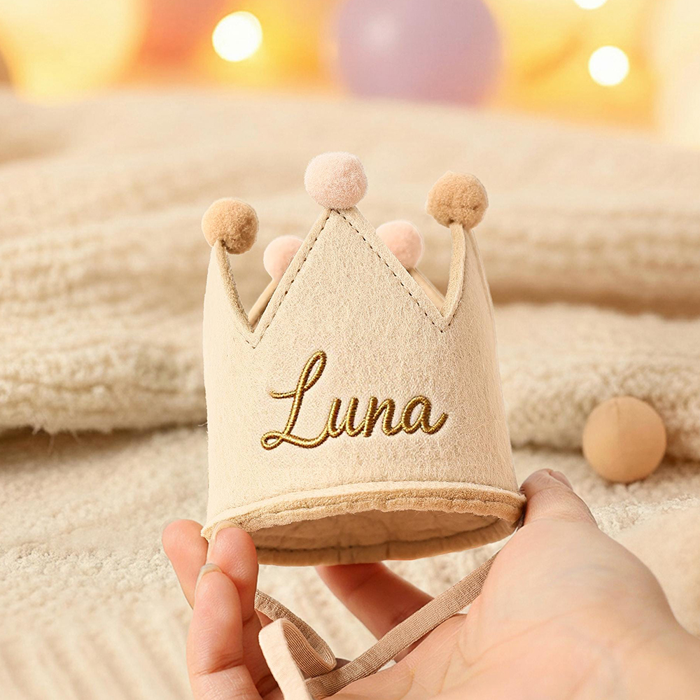 Personalized Embroidered Pet Felt Birthday Crown | BKPet443