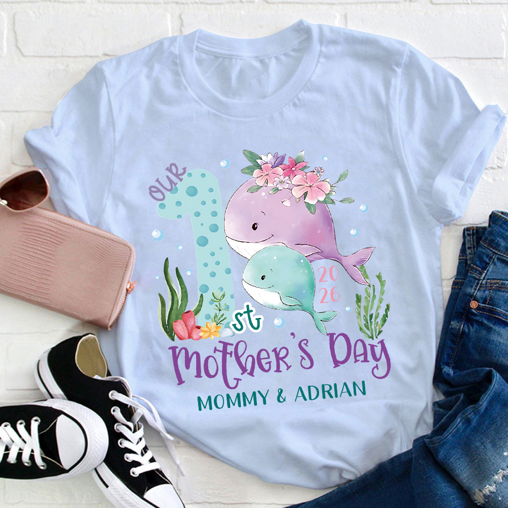 Personalized First Mother's Day Mommy and Baby Outfit | CWFamily129