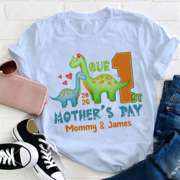 Personalized First Mother's Day Mommy and Baby Outfit | CWFamily130