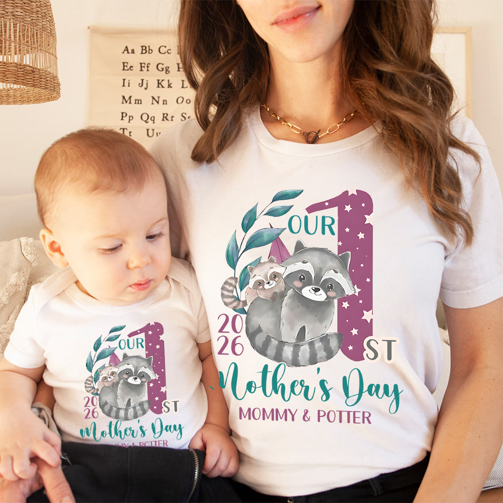 Personalized First Mother's Day Mommy and Baby Outfit | CWFamily131