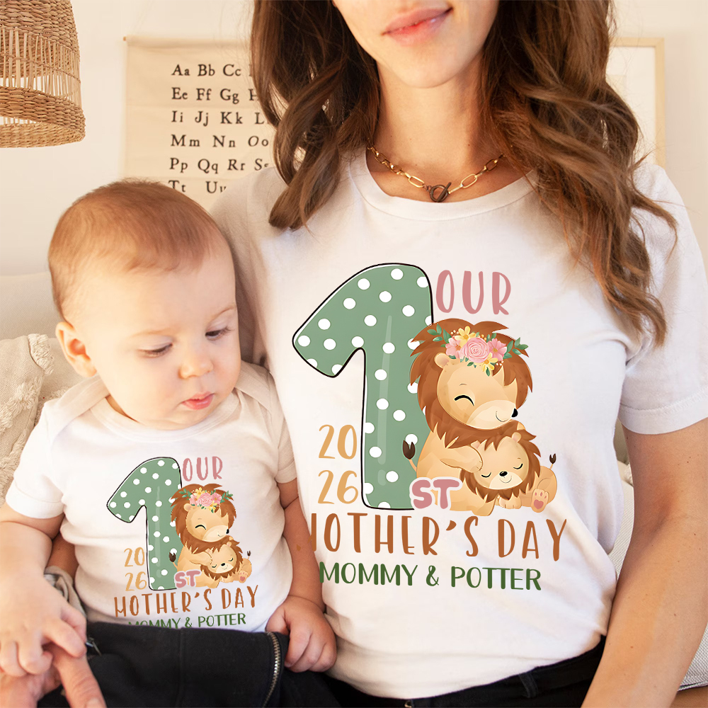 Personalized First Mother's Day Mommy and Baby Outfit | CWFamily132