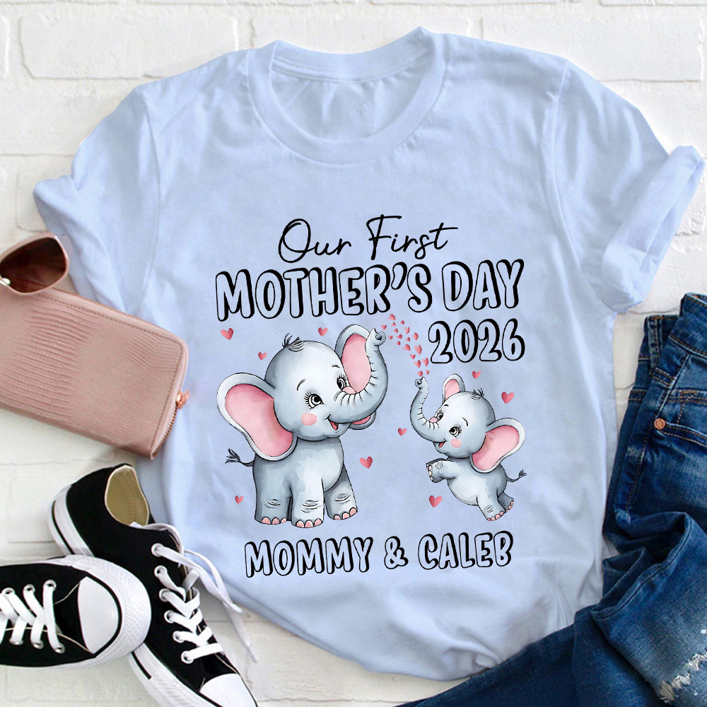 Personalized First Mother's Day Mommy and Baby Outfit | CWFamily142