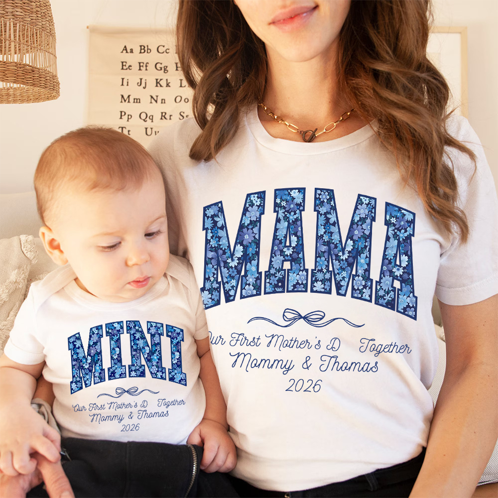 Personalized First Mother's Day Mommy and Baby Outfit | CWFamily145