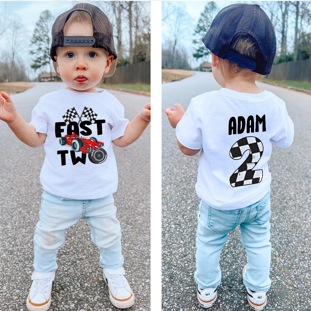 Personalized Fast Racecar Birthday T-Shirt | inBirth09