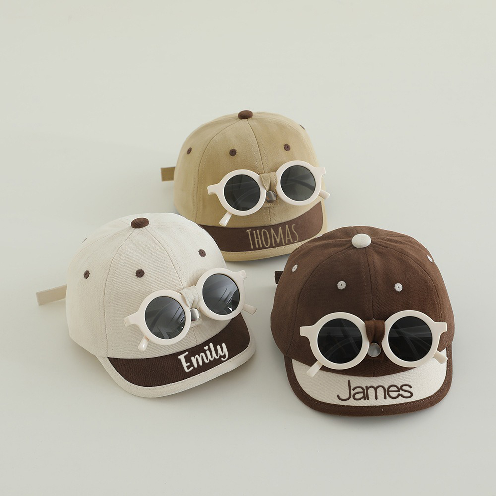 Personalized 2 in 1 Summer Baseball Hat with Sunglasses | CWBeach231