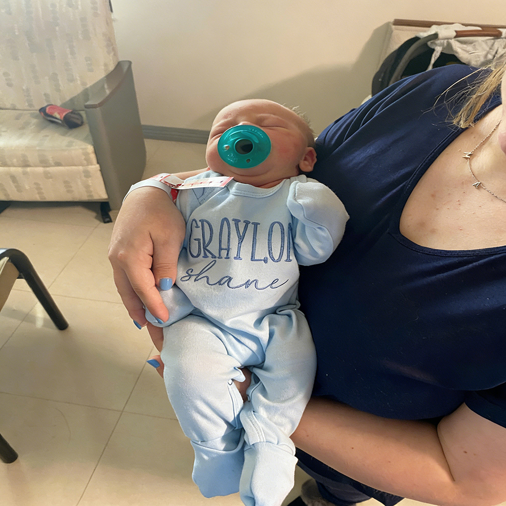 Personalized Embroidery Baby Coming Home Romper and Hat Set | CWBaby472