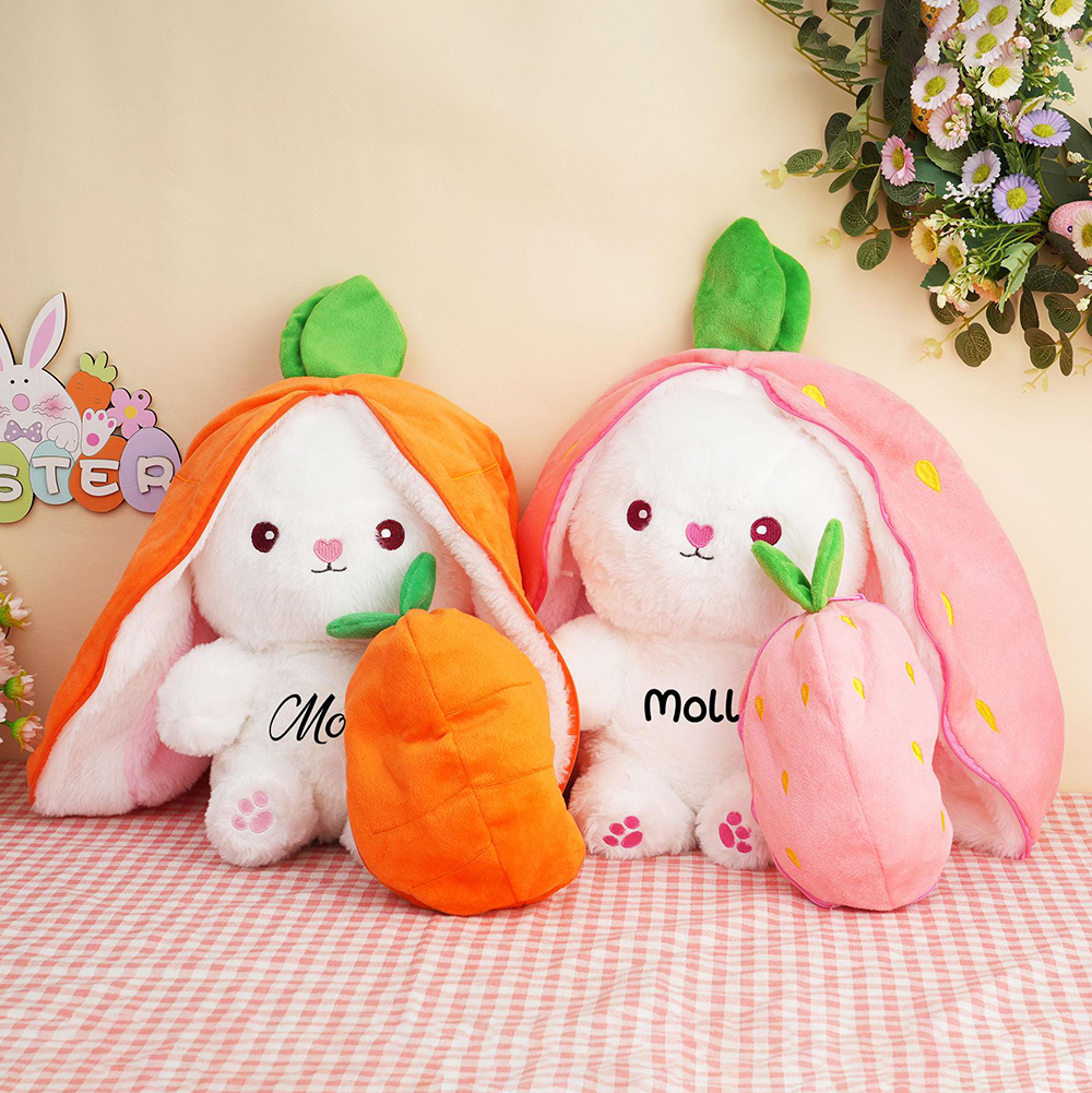 Personalized Changeable Carrot/Strawberry Plush Toy | CWToy182