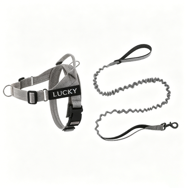 Personalized Embroidered Dog Harness & Leash Set | BKPet462