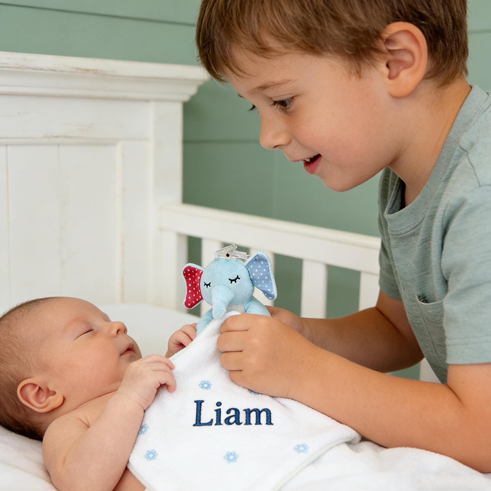 Personalized Baby Embroidery Animal Comfort Sleep Toy | CWToy186