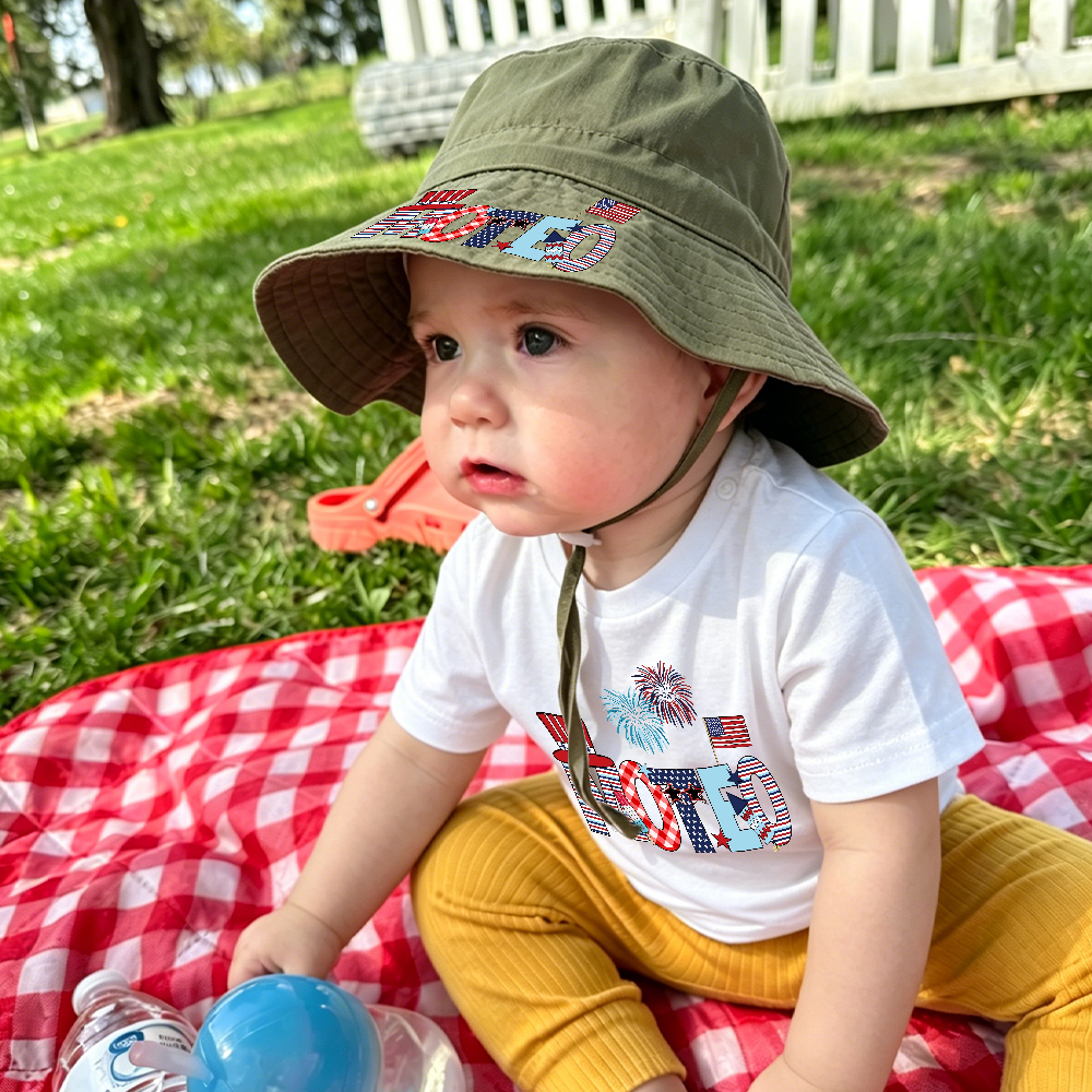 Personalized The 4th of July Bucket Hat & Romper/T-Shirt | CWBaby485