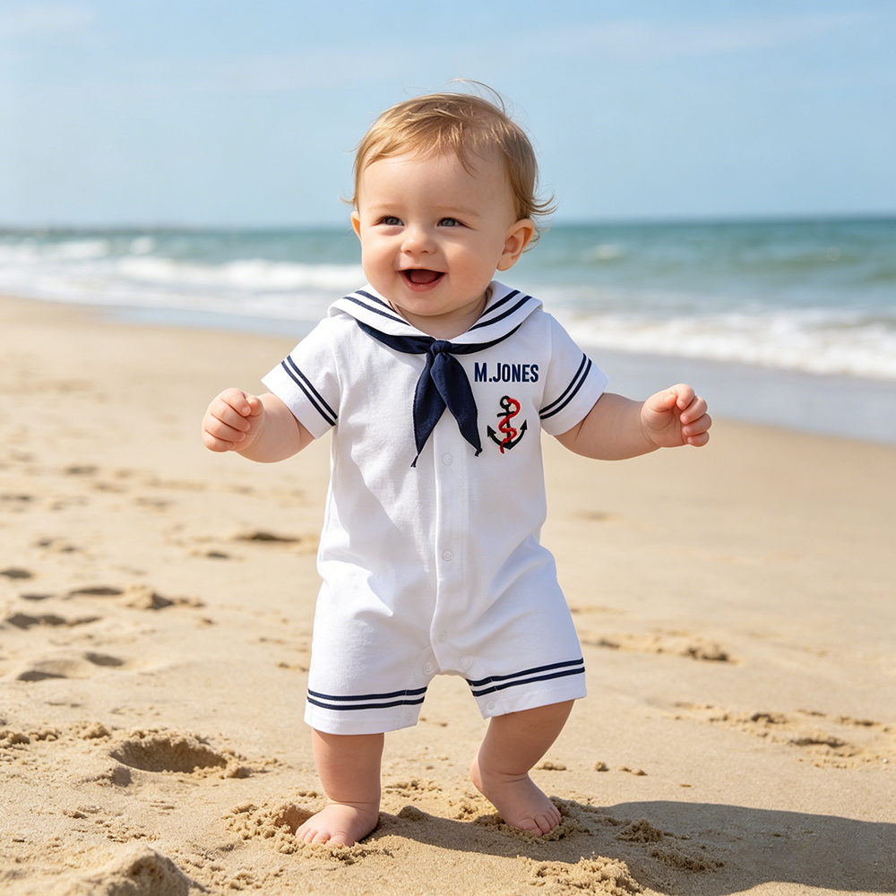 Personalize Adorable Baby Sailor Outfit | CWBaby486