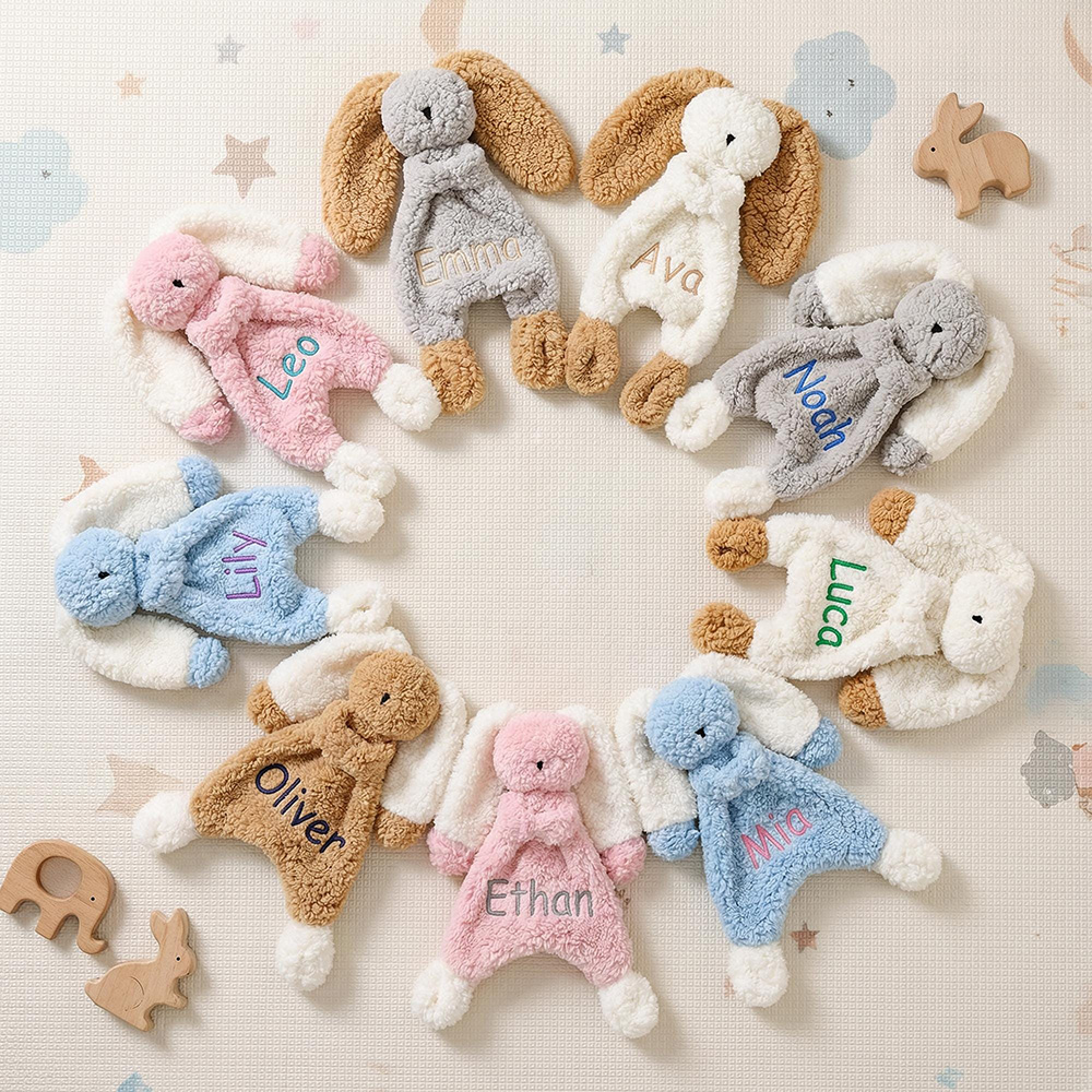 Personalized Kid's Lovely Soft Lambswool Baby Comfort Toy | CWToy190