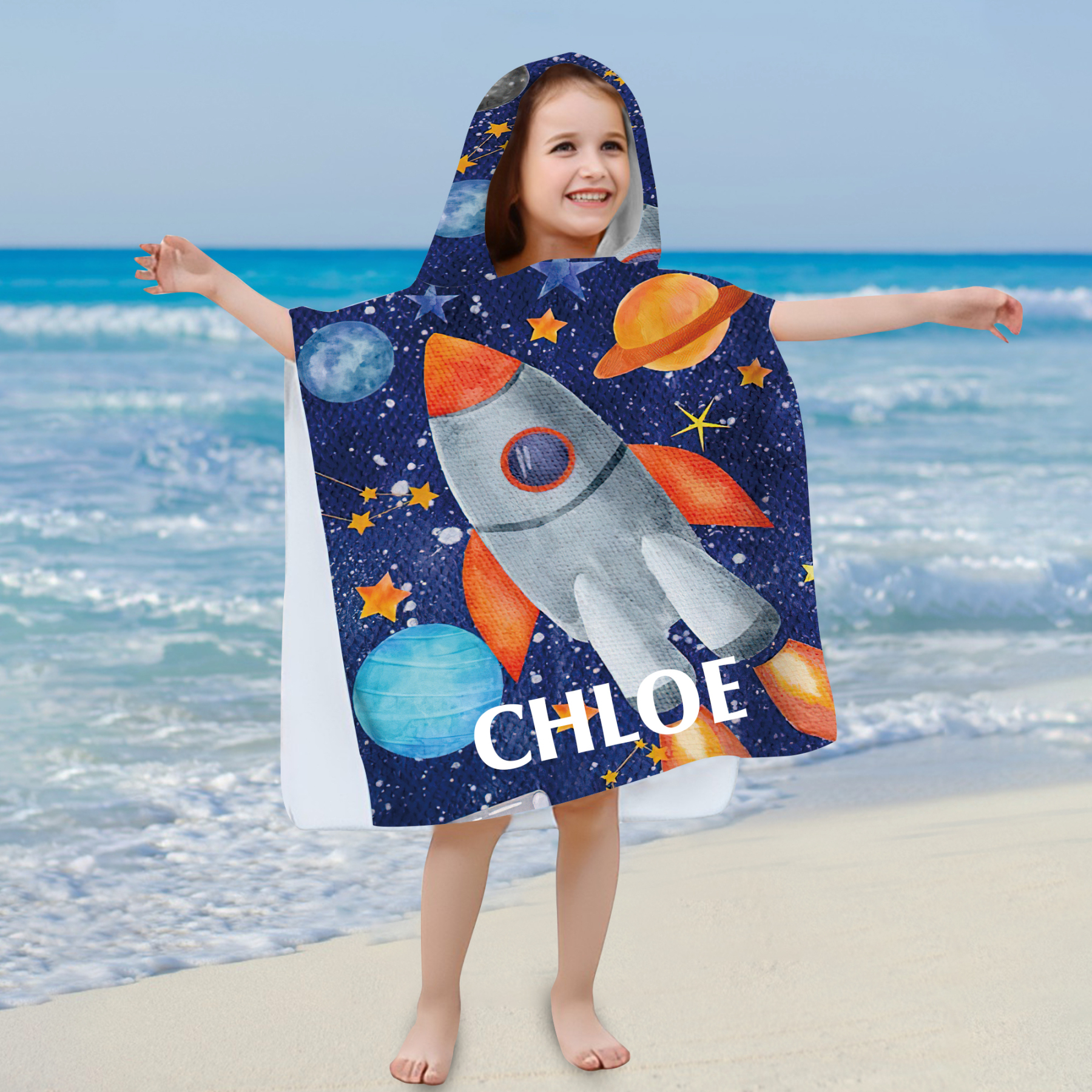 Personalized Hooded Beach Towel for Summer & Beach | CWHTowel33