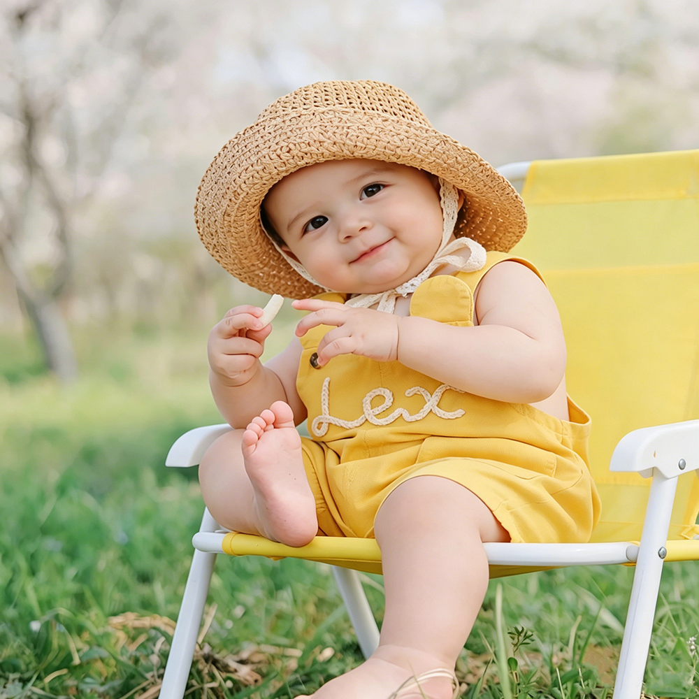 Personalized Hand Embroidered Baby Overall | CWBaby492