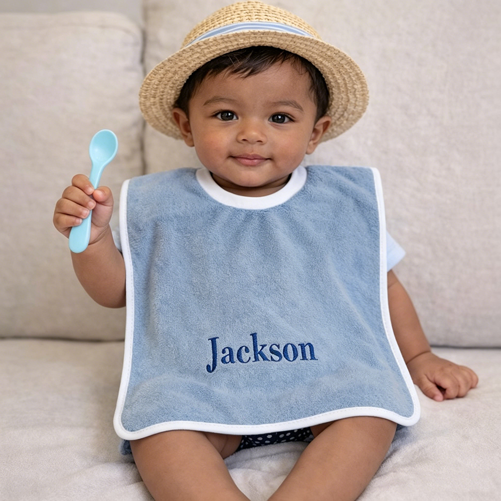 Personalized Embroidered Baby Soft Bibs | CWBaby499