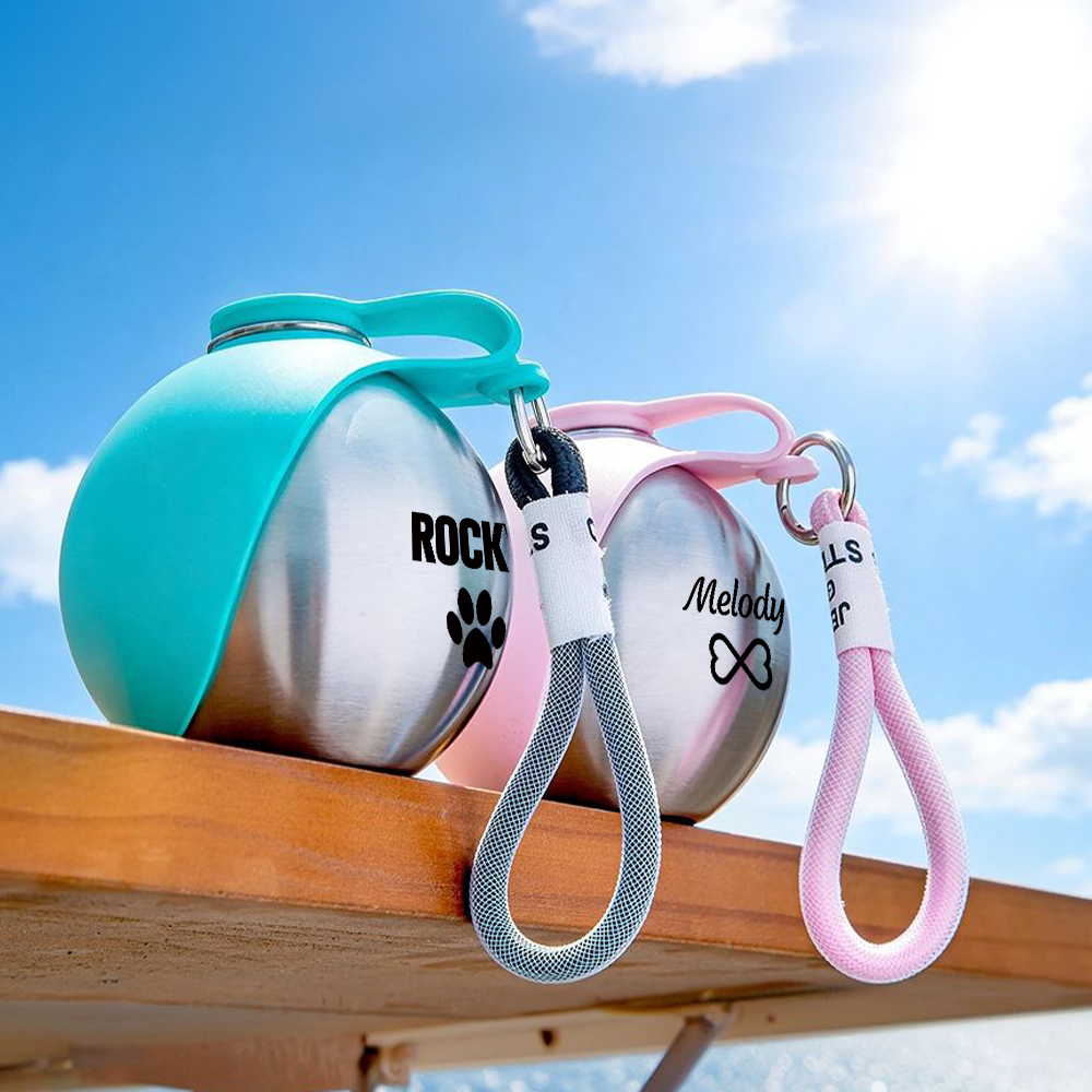 Personalized Spherical Portable Pet Water bottle | BKPet509