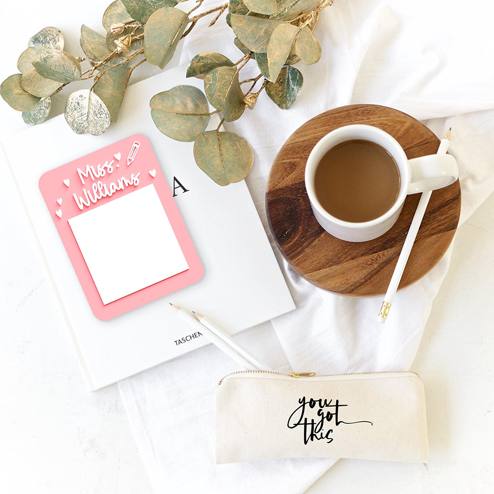 Personalized Teacher Acrylic Note Holder | CWGift62