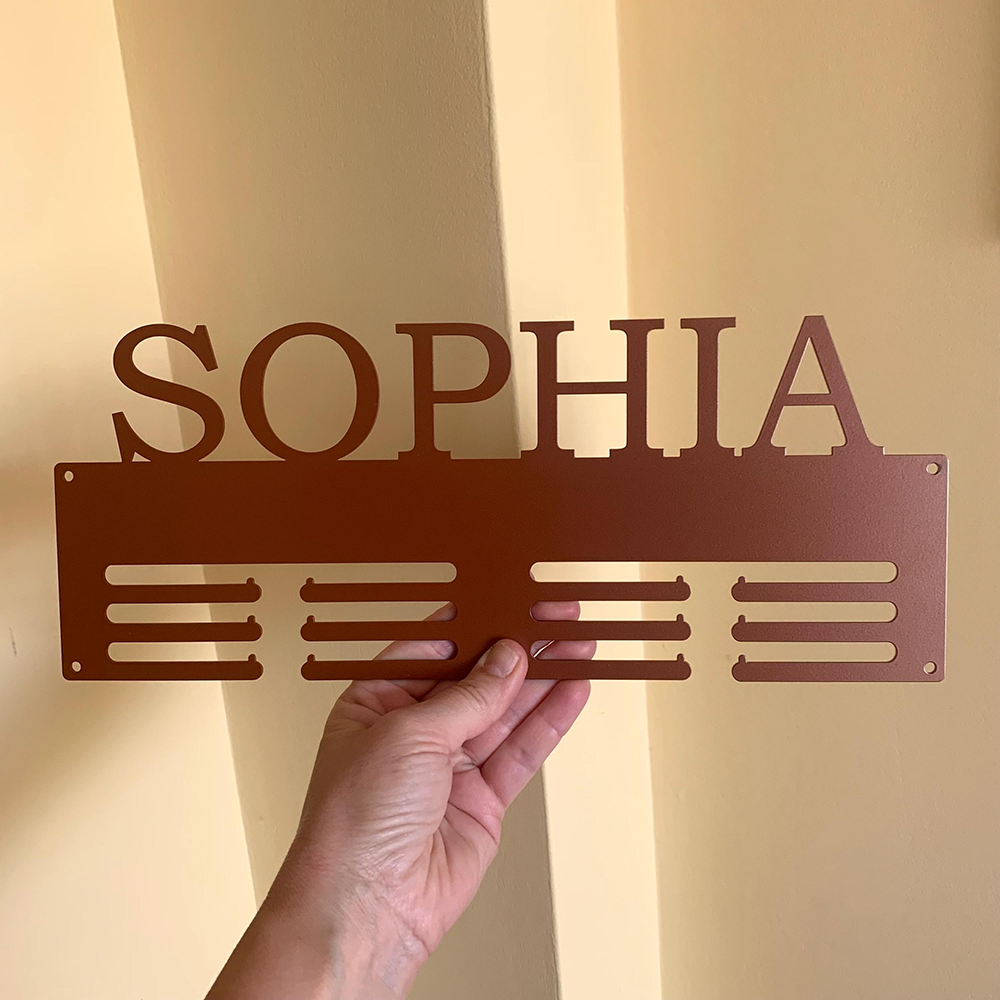 Personalized 3D Printed Medal Holder with Name | CWGift68