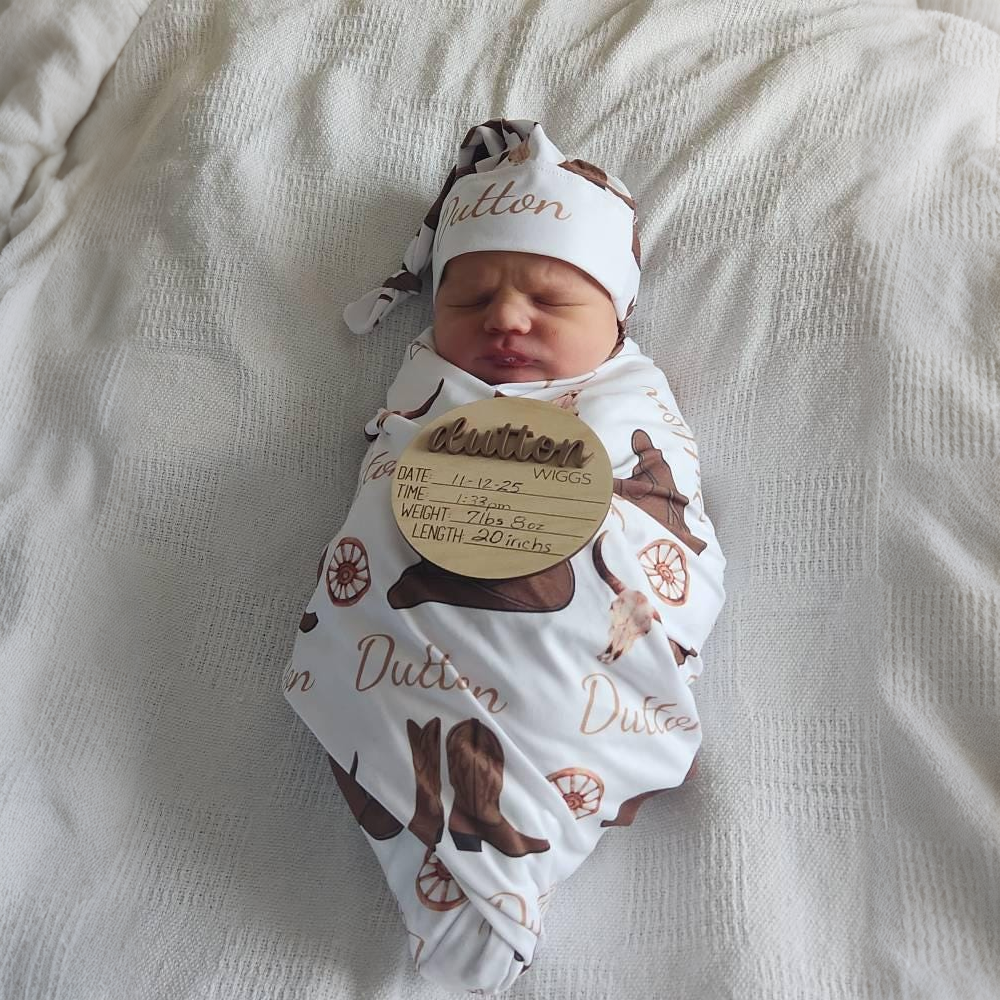 Personalized Baby Swaddle Blanket Set for Comfort & Unique | BBBlanket32