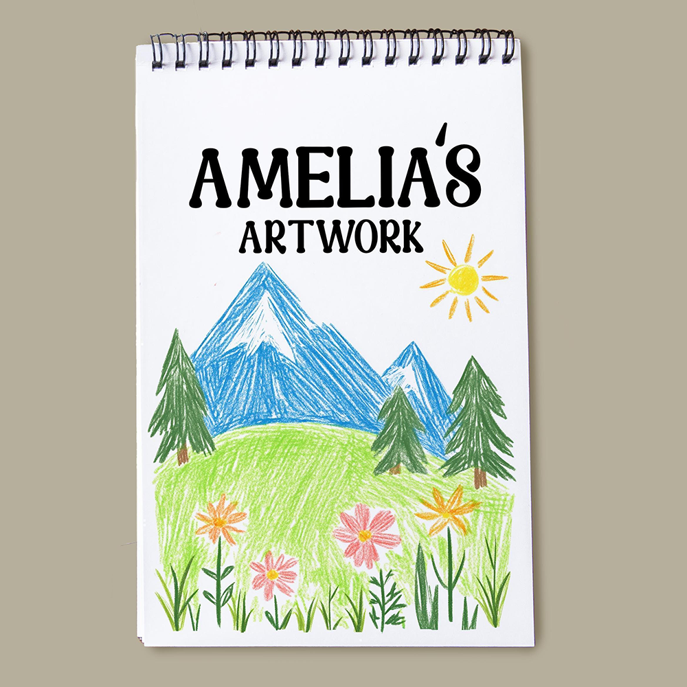 Personalized Kids Drawing Art Sketchbook | CWToy193